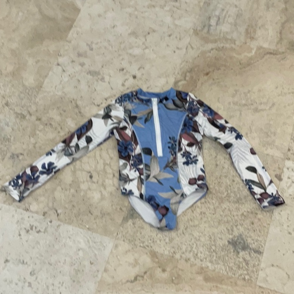 Submarine Blue Long Sleeve Cut Out Bodysuit